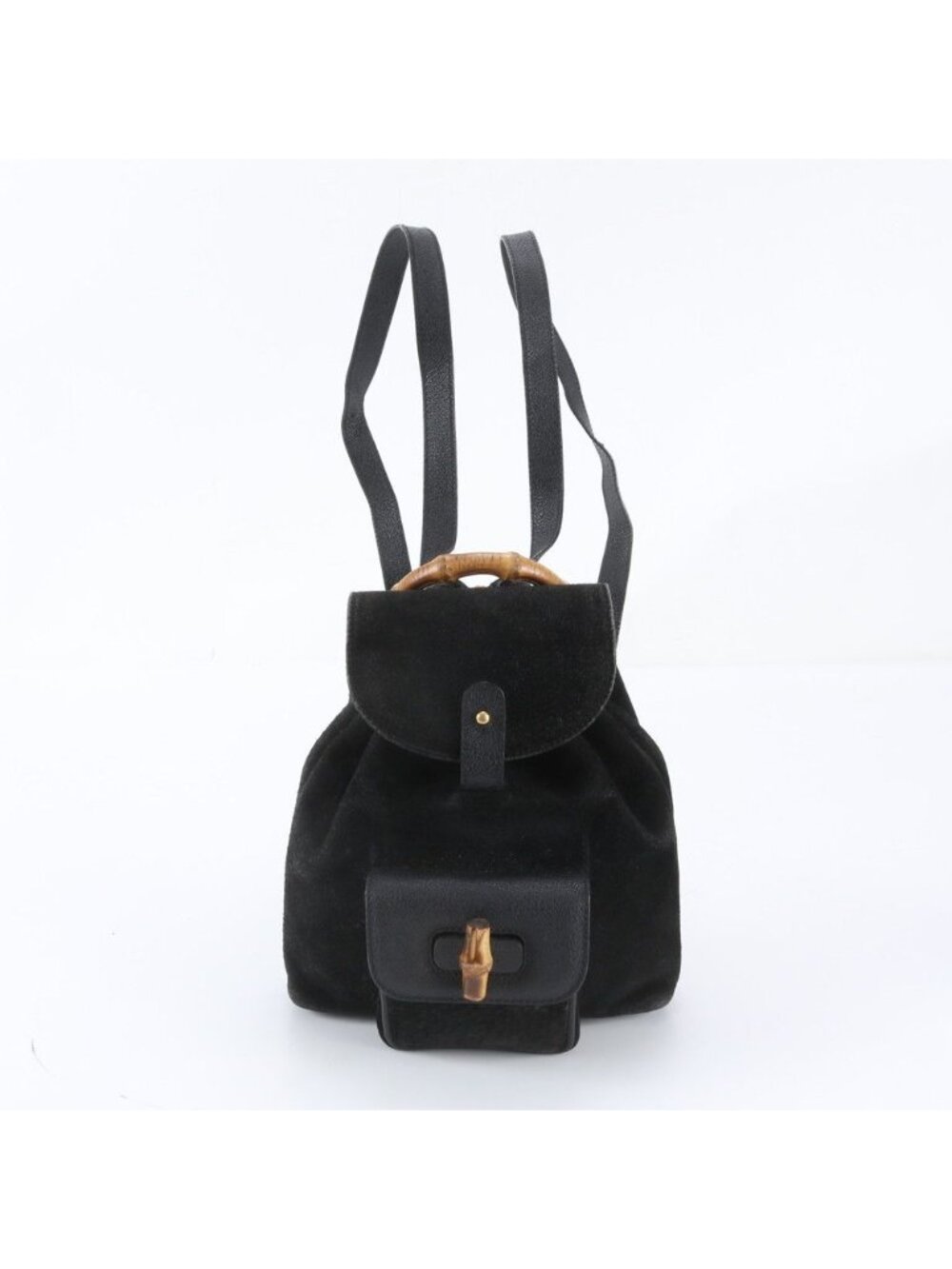 Gucci Bamboo Leather Backpack Black